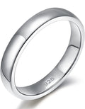 Solid .925 Sterling Silver Wedding Band Ring for Men & Women – Classic Polished Band, Multiple Sizes